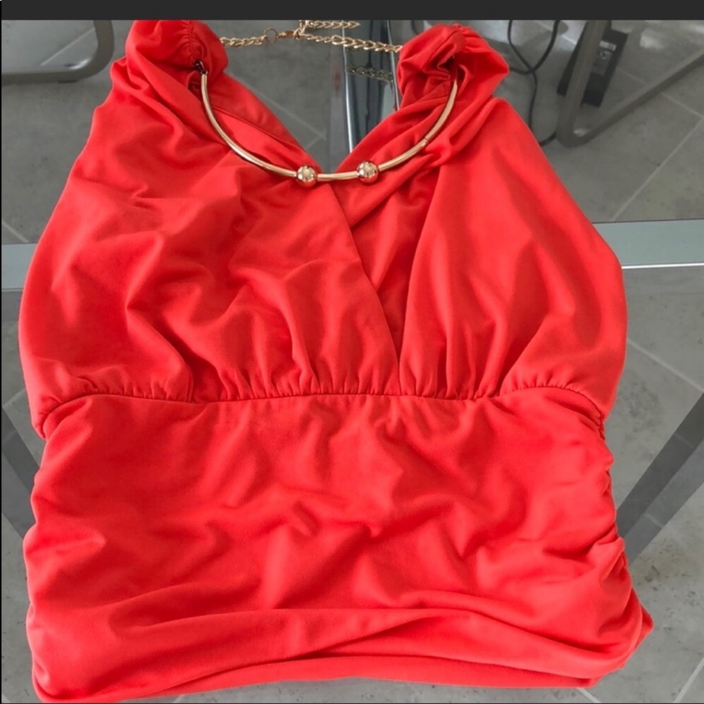 2 Bebe Orange TOPs bundle in XS (2 of them)